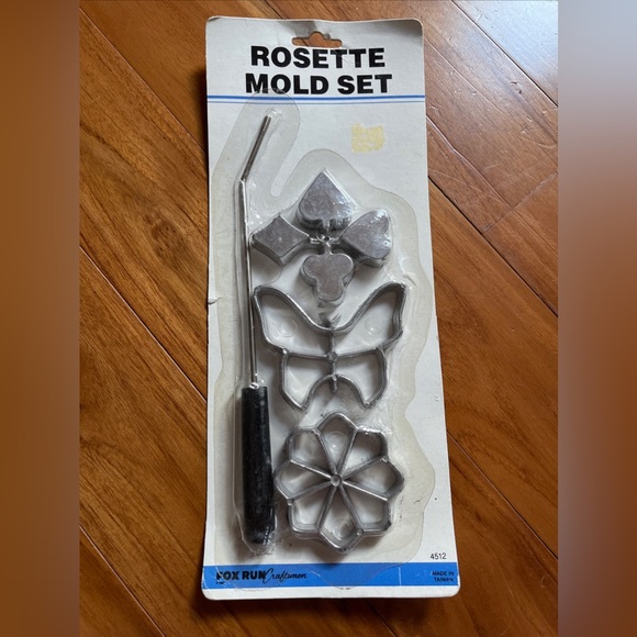 Vintage rosette cookie mold set new in package - Picture 1 of 4